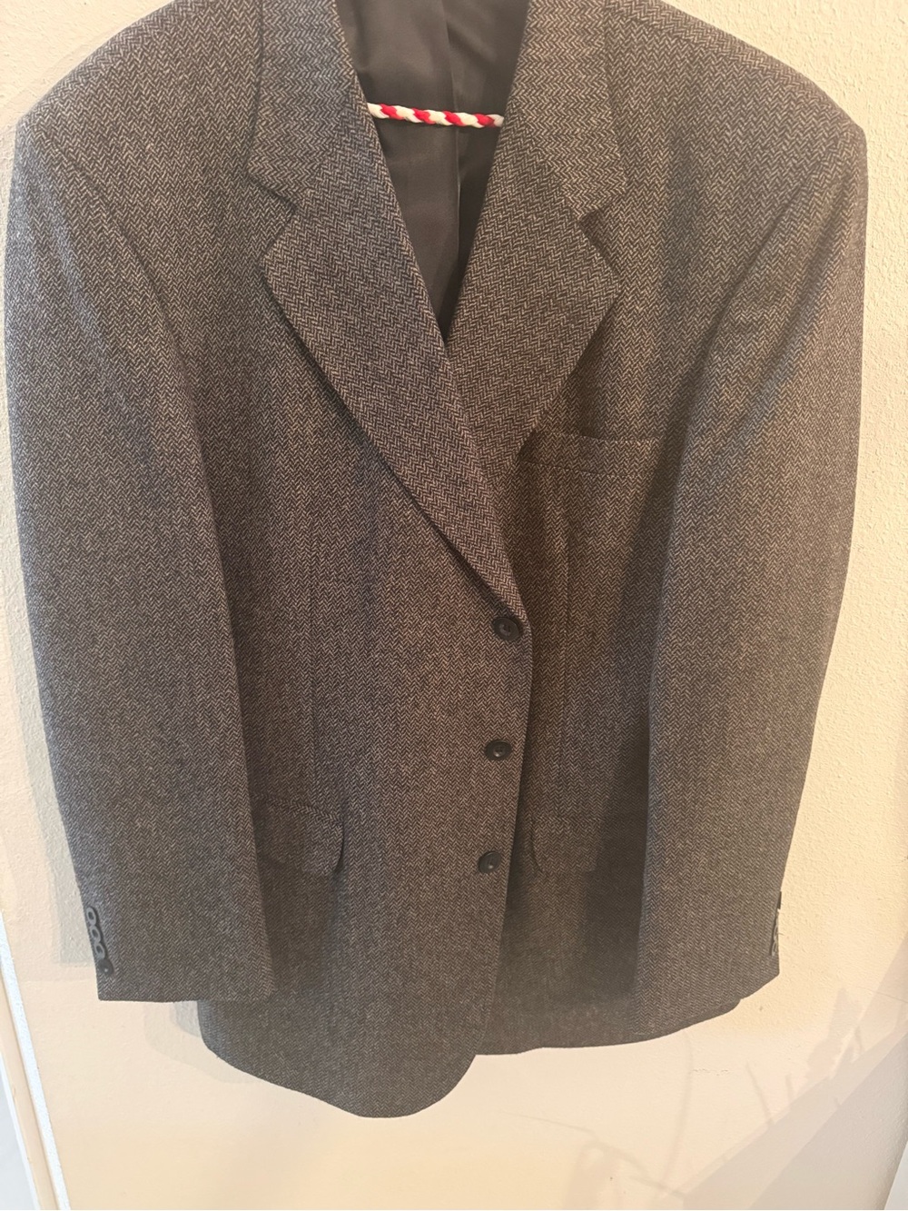 Haggar Brown and Cream Herringbone Jacket